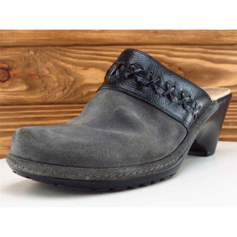 Softspots Size 7.5 Mule Heel Gray Leather M Width